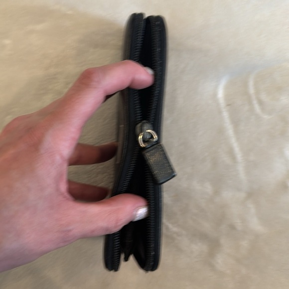 Prada Black Leather Zip Wallet in Black - Picture 11 of 11